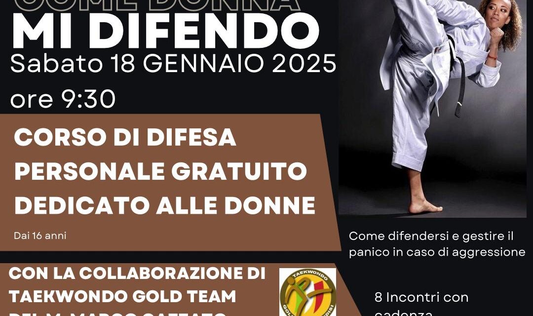 “Come donna mi difendo”, il progetto di autodifesa per le donne