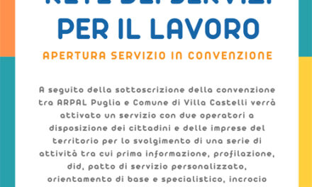 Rete dei servizi per il lavoro con i centri per l’impiego, siglate le convenzioni per l’apertura di sedi in convenzione decentrate per i Servizi del Lavoro