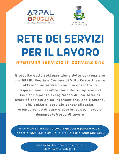 Rete dei servizi per il lavoro con i centri per l’impiego, siglate le convenzioni per l’apertura di sedi in convenzione decentrate per i Servizi del Lavoro