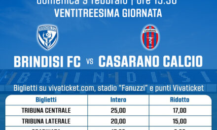 Calcio Serie D Girone H, Brindisi FC – Casarano Calcio, trasferta vietata ai tifosi rossazzurri