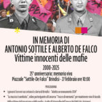 25 Anni dopo, memoria viva per i finanzieri Antonio Sottile e Alberto De Falco, il 27 febbraio per il 25° anniversario la comunità cittadina li ricorda nell’omonima piazza per l’annuale iniziativa di Libera