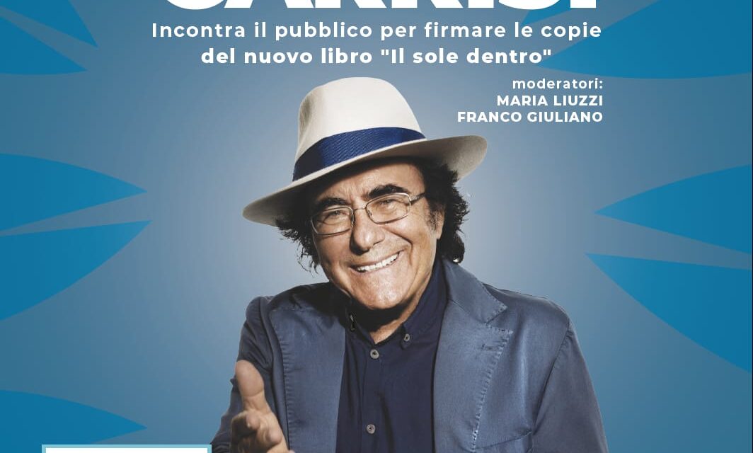 Albano al centro commerciale AppiAnticA di Mesagne per il firmacopie del suo ultimo libro