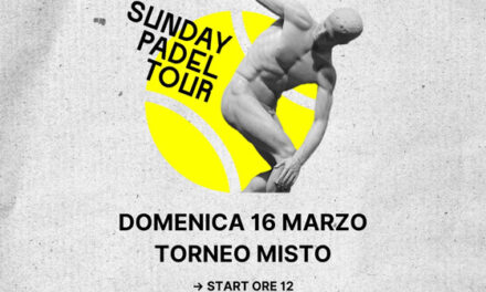 Sunday Padel Tour, torneo misto uomo donna per tutte le età al Centro Sportivo Bellaria di Brindisi in programma il 16 marzo, iscrizioni aperte