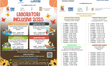 Integrazione scolastica provincia di Brindisi, al via i lavoratori inclusivi artitici e sportivi 2025